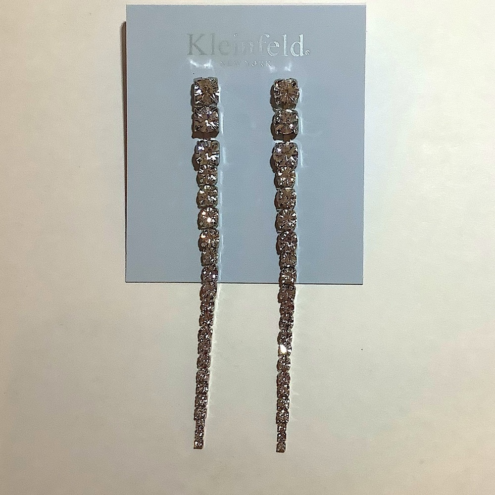 Kleinfeld New York Crystal Linear Earrings New